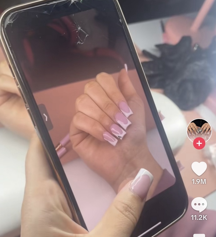 Would you get someone’s initials on your nails only if y’all are talking?