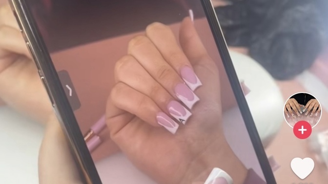 Would you get someone’s initials on your nails only if y’all are talking?