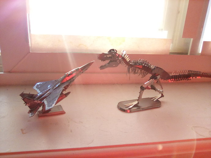 Would you spend a combined 8 hours making these (3 hours on the jet, 5 hours on the dinosaur) ?