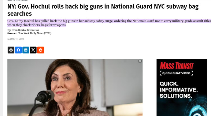 Will US Army Troops be enough to fight crime in New York City Subways?