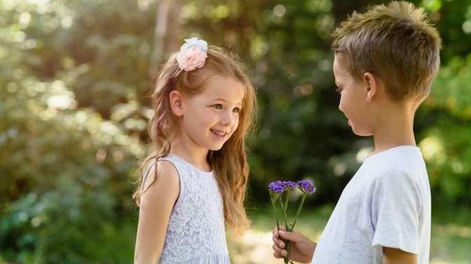 Is it normal for a 5 year old boy to have a crush on a girl his own age?