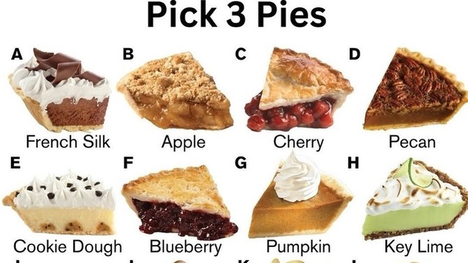 What are your 3 favorite pies?