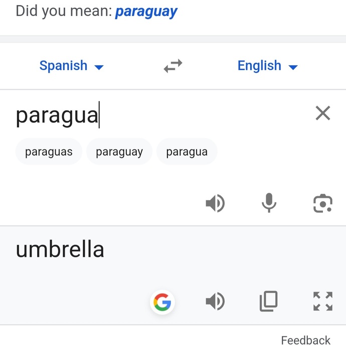 Am I going crazy, or was the Spanish word for "umbrella" officially