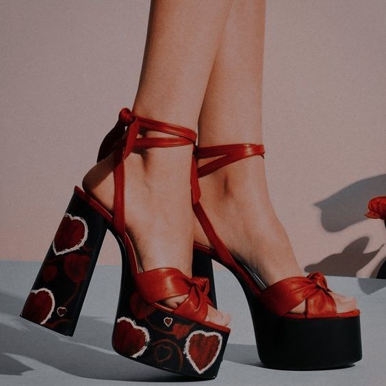 which red high heels would look best on you?