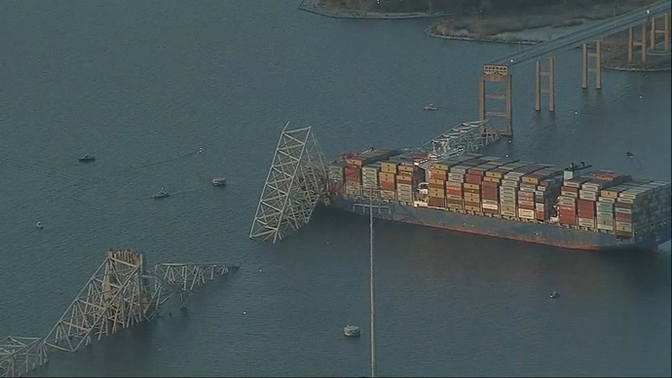 Baltimore bridge collapses after a barge hits it. How does a bridge collapse like that?