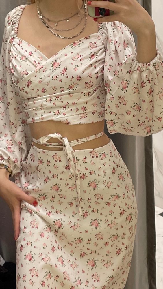 Which of these outfits gives the most cottagecore vibes?