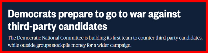 Why are Democrats so obsessed with taking away voters right to choose who they want to vote for instead of winning over voters with better ideas?