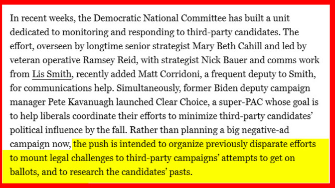 Why are Democrats so obsessed with taking away voters' right to choose who they want to vote for instead of winning over voters with better ideas?