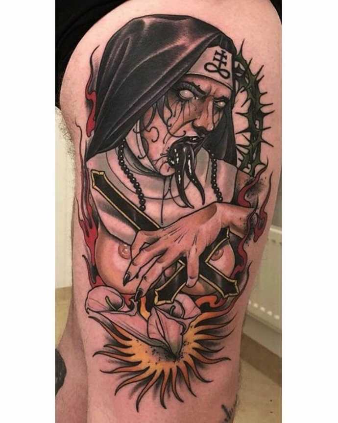 What do you think about this evil nun tattoo?