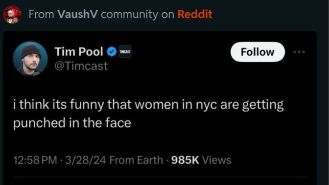 Do YOU think its funny that women are getting punched in the face in NYC?