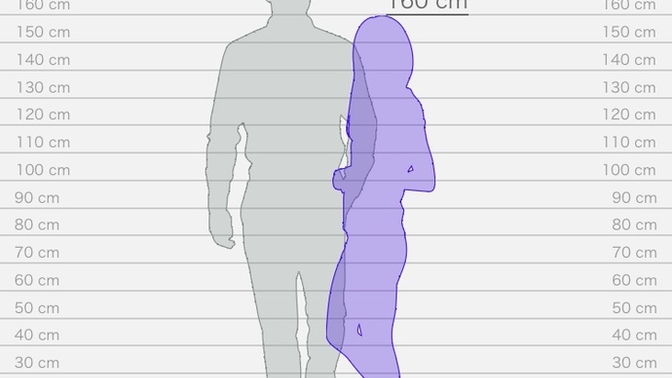 Girls would u date Someone Thats height bewteen u and him are like the picture shown?
