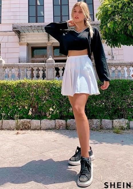 Short skirt or crop top?