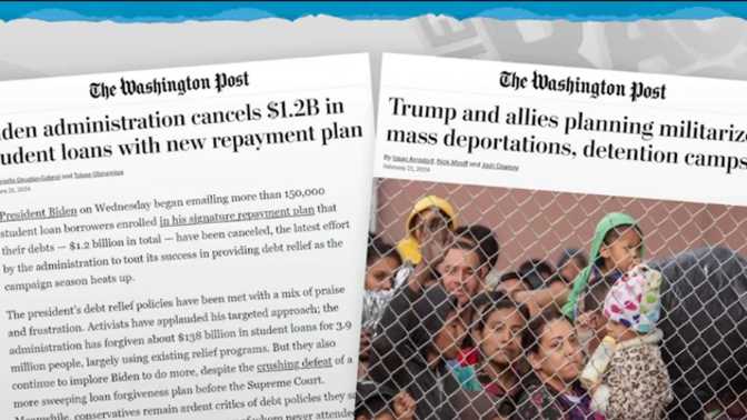 Immigration camps or student loan debt?