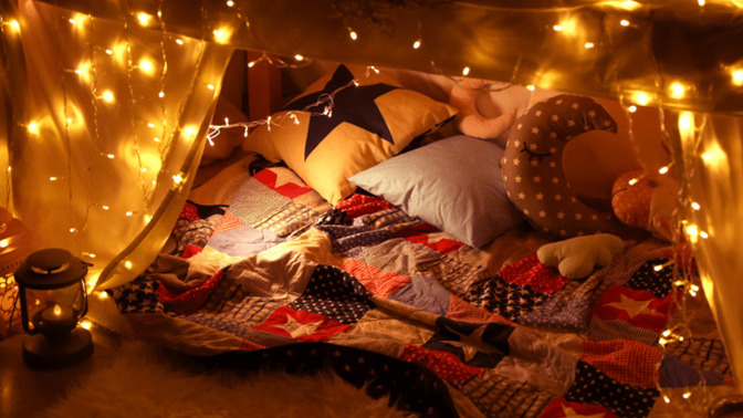 What is a creative way to make my evenings seem more cozy and comfortable?