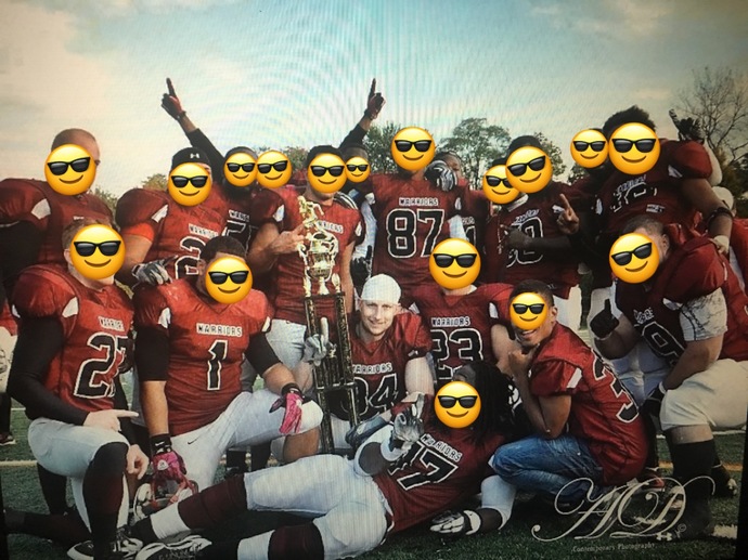 Coolest picture I’ll ever take in my life😎 That was all of us guys from the “Goon Squad” defense, ranked #1