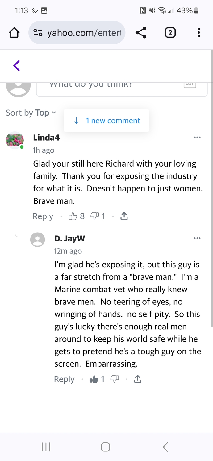 What do you think of people laughing at this Hollywood tough guy for almost killing himself because he got sexually assaulted by a gay man?
