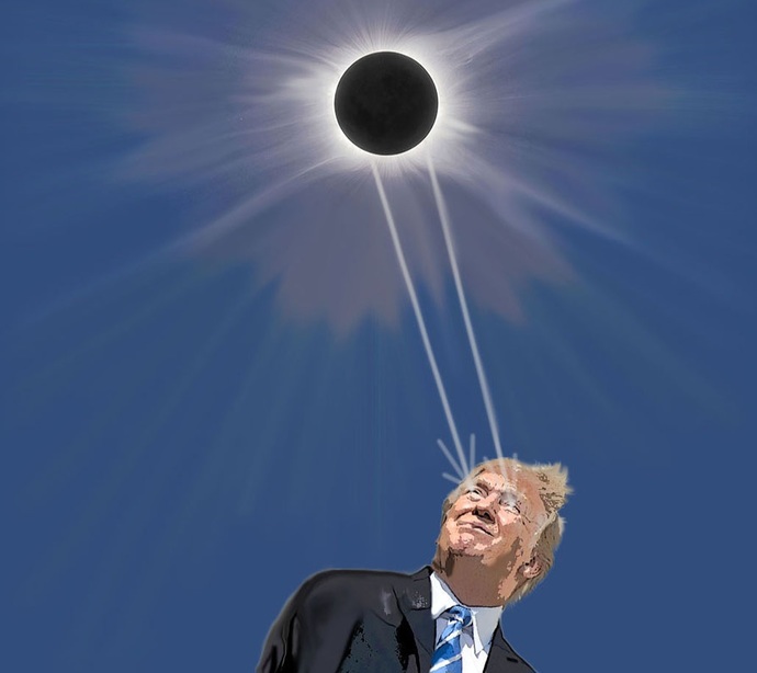 Will Donald Trump stare at the eclipse again?