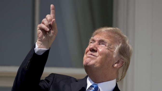 Will Donald Trump stare at the eclipse again?