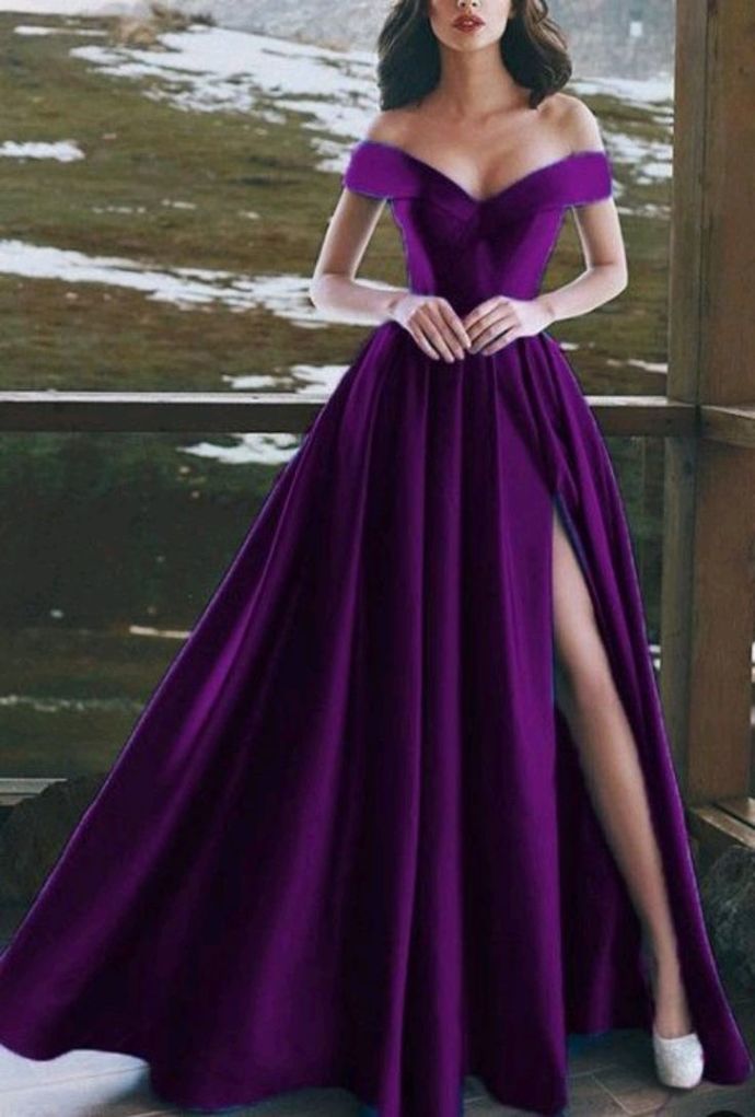 which of these purple dresses exudes the most beauty?