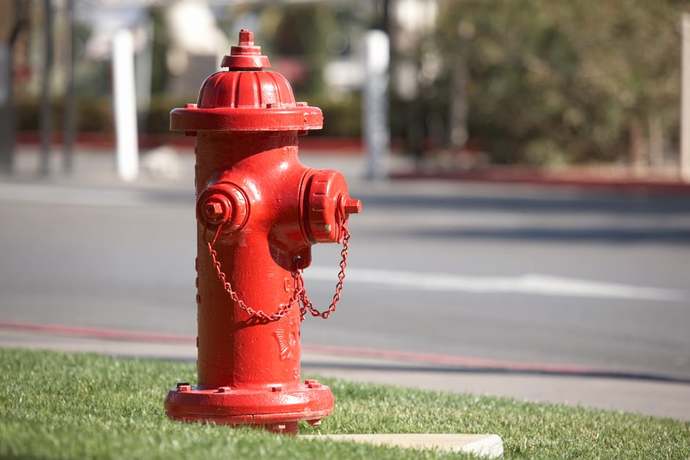 Imagine falling backwards onto the top of this fire hydrant.