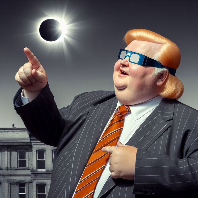 Witnesses say Trump wore his eclipse glasses this time. Are you proud of him?