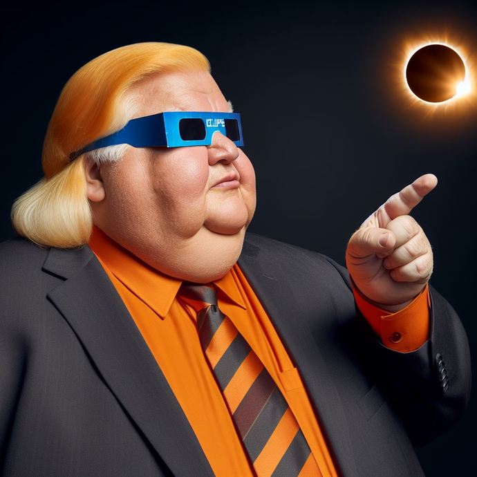 Witnesses say Trump wore his eclipse glasses this time. Are you proud of him?