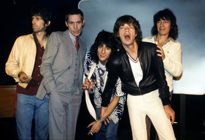 Left-to-Right: Keith Richards, Charlie Watts, Ronnie Wood, Mick Jagger, Bill Wyman.