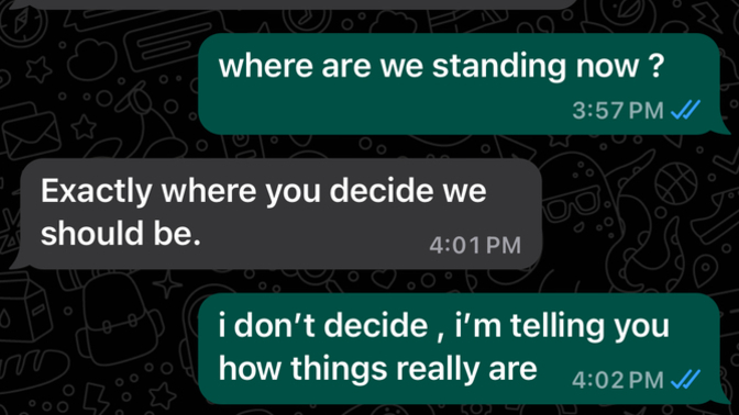 Why is he ignoring me? what are his intentions? ?