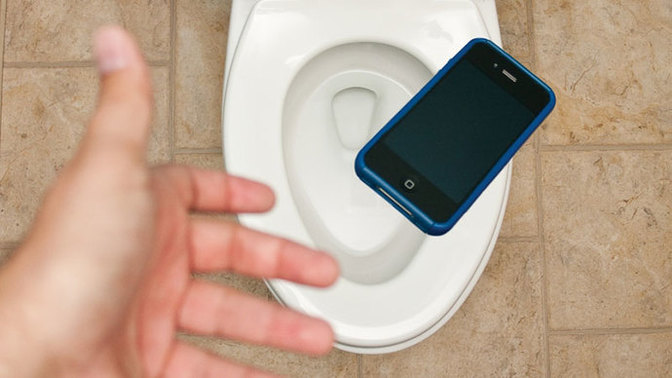 My iphone 13 fell in toilet what should I do?