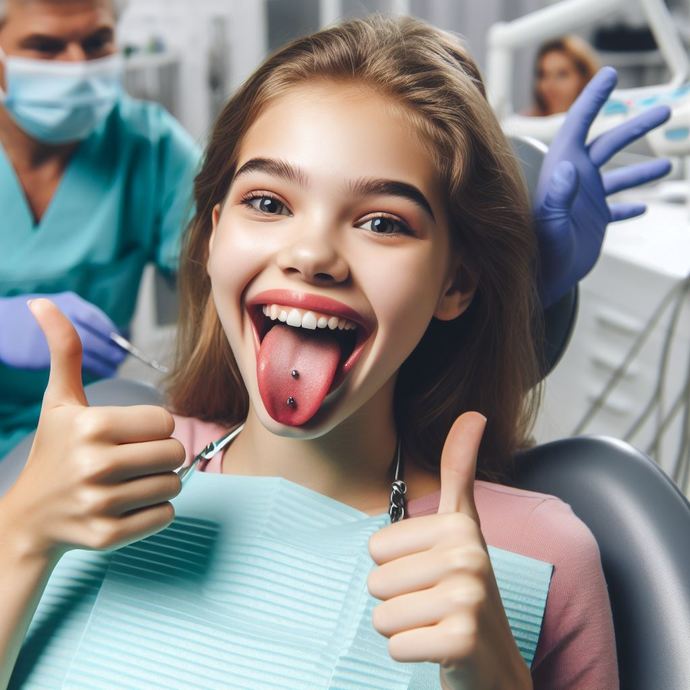 How would you react if you realized you forgot to remove your tongue jewelry while at your dental appointment?