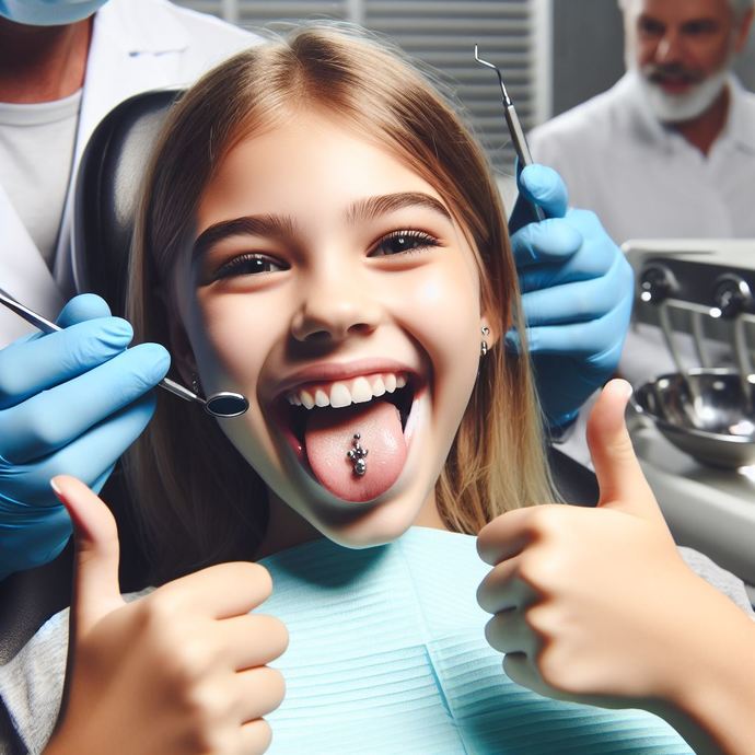 How would you react if you realized you forgot to remove your tongue jewelry while at your dental appointment?