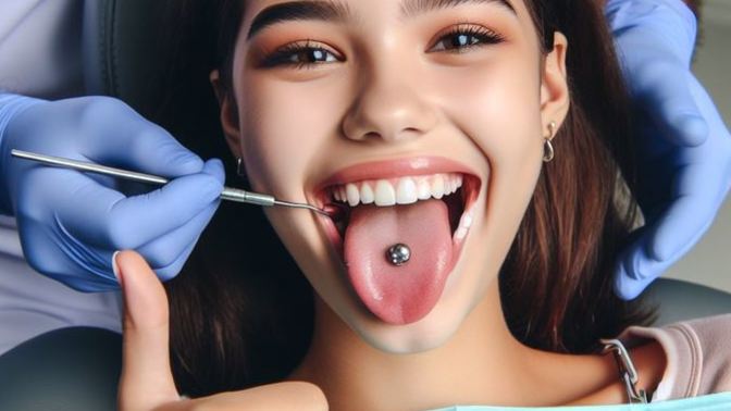 How would you react if you realized you forgot to remove your tongue jewelry while at your dental appointment?