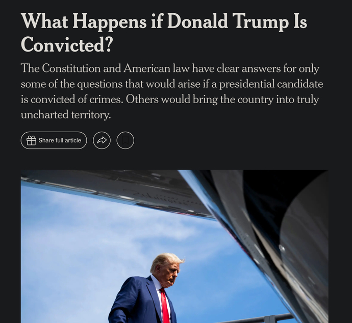 Should Trump be a candidate if convicted of a felony?