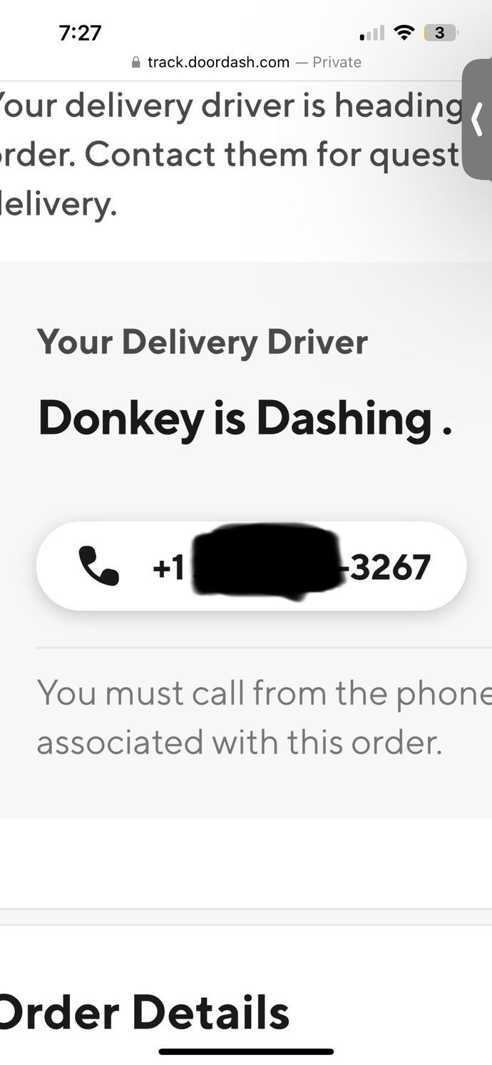 Would you eat your food if it said the delivery driver’s name is Donkey?