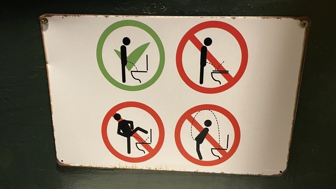 Thoughts on these funny bathroom signs I saw at this restaurant?