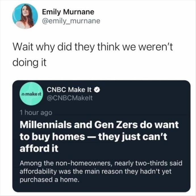 So why’s it so hard to afford a house if rent is the same price?