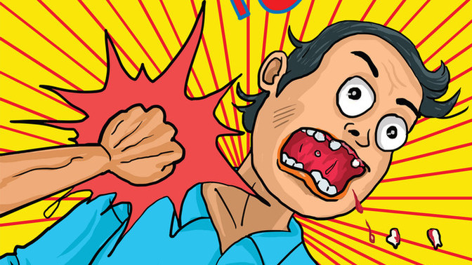 What would you do if someone accidentally punched you in the face 13 times?