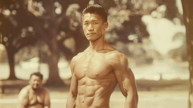What do you notice about this photo taken in 1946?