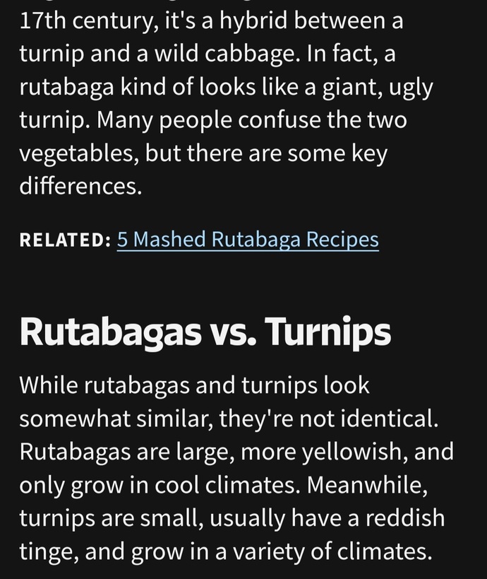 Swede or turnip or neep or rutabaga or?