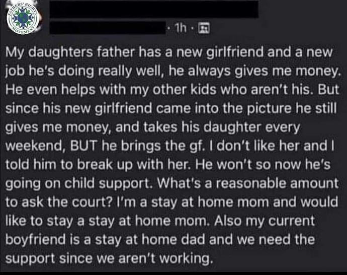 When divorce happens, why is it okay for the mom to date whom ever she wants, but its only okay for dad to date whom the ex approves?