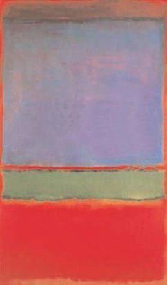 No. 6 (Violet, Green and Red) by Mark Rothko, 1951.