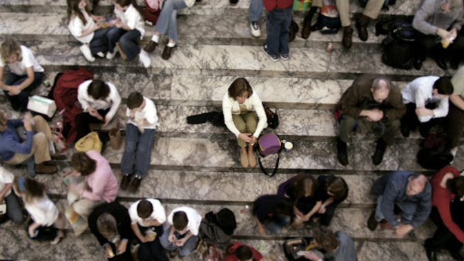 What is the best thing to do when you are surrounded by people whom you do not want to be around even though you still have to?