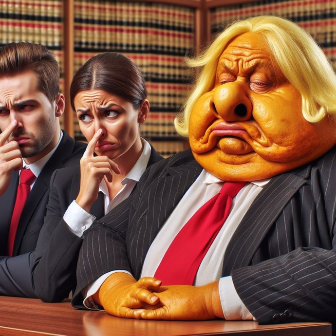 Donald Trump is dozing off & passing very stinky gas in the courtroom. Does this disgust you?