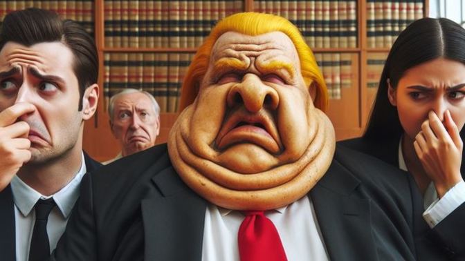 Donald Trump is dozing off & passing very stinky gas in the courtroom. Does this disgust you?