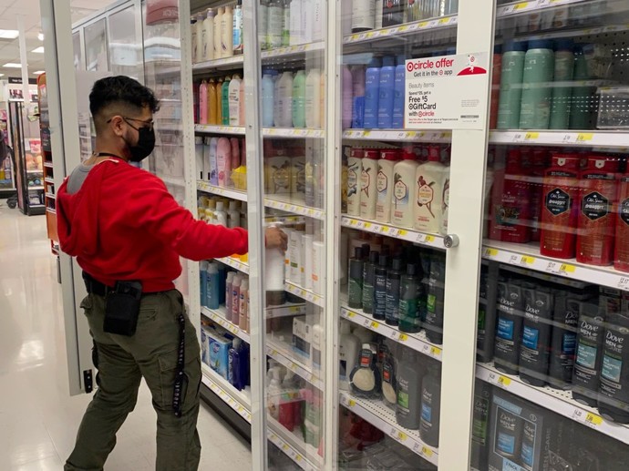 locked up product at target