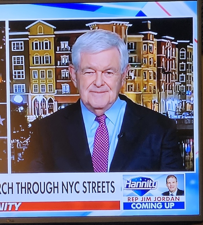 Does anyone know what this location is that Newt Gingrich always does news interviews from?