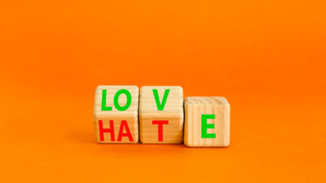 Is love or hate a stronger emotion?
