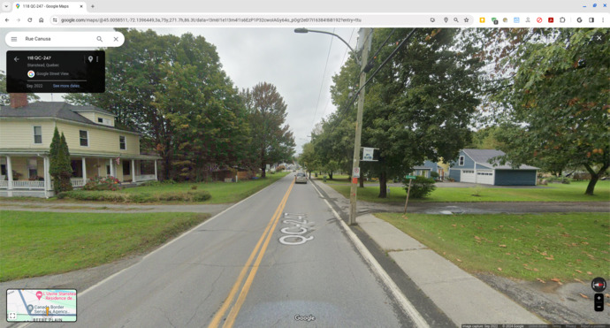 Canusa Street facing West.