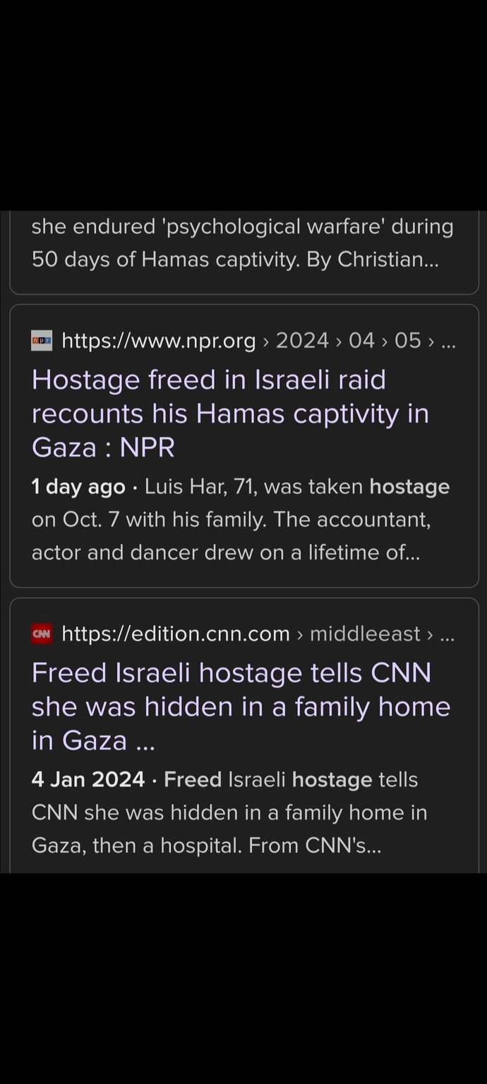 not "treated well" and abducted by palestinian who even misused hospital for war in picture