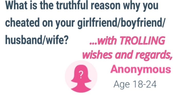 Anonymous questions are getting out of hand, dont y'all think? What can be done for these TROLLS?